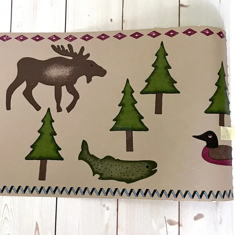 1 Roll Mountain Retreat Wallpaper Border Cabin Lodge Rustic 15 ft x 6.875